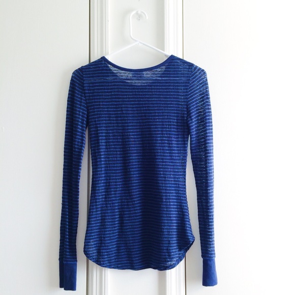 Free People Striped Mesh Long Sleeve Thermal - Picture 4 of 4